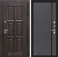 Входная металлическая дверь с Терморазрывом Лабиринт Лондон 22 - Графит софт, черная вставка 3797317