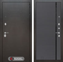 Входная металлическая дверь Лабиринт SILVER 22 - Графит софт, черная вставка 3823619
