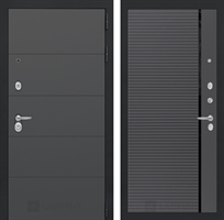 Входная металлическая дверь Лабиринт ART графит 22 - Графит софт, черная вставка 3823744