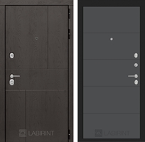 Входная металлическая дверь Лабиринт URBAN 13 - Графит софт 3905583