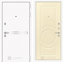Входная металлическая дверь Лабиринт Лайн WHITE 23 - Шампань софт 3919354