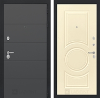 Входная металлическая дверь Лабиринт ART графит 23 - Шампань софт 3919580