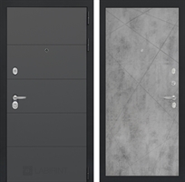 Входная металлическая дверь Лабиринт ART графит 24 - Бетон светлый 3919583