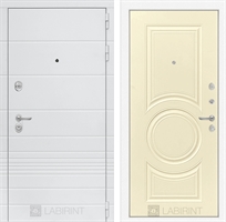 Входная белая дверь Лабиринт Трендо 23 - Шампань софт 3949404