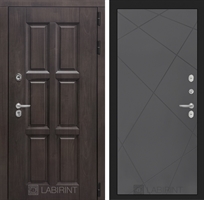 Входная металлическая дверь с Терморазрывом Лабиринт Лондон 24 - Графит софт 4006912