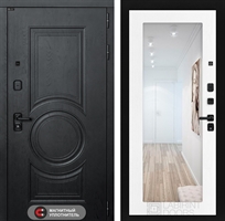 Входная металлическая дверь Лабиринт GRAND с Зеркалом 18 - Белое дерево 4049575