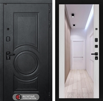 Входная металлическая дверь Лабиринт GRAND с Зеркалом Максимум - Сандал белый 4049579