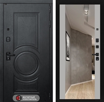 Входная металлическая дверь Лабиринт GRAND с Зеркалом Максимум - Грей софт 4049588