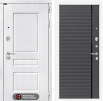 Входная металлическая дверь Лабиринт VERSAL 22 - Графит софт, черная вставка 4049831