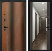 Входная металлическая дверь Лабиринт STORM с Зеркалом Максимум - Венге 4049891