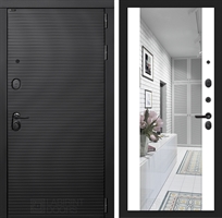 Входная металлическая дверь Лабиринт VOLCANO с Зеркалом Максимум - Белый софт 4050733