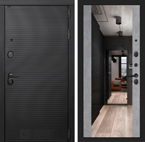 Входная металлическая дверь Лабиринт VOLCANO с Зеркалом Максимум - Бетон светлый 4055013