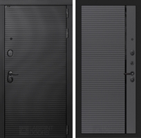 Входная металлическая дверь Лабиринт VOLCANO 22 - Графит софт, черная вставка 4055042