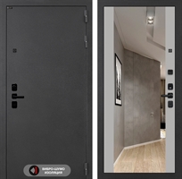 Входная металлическая дверь Лабиринт ACUSTIC с Зеркалом Максимум - Грей софт 4060221