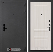 Входная металлическая дверь Лабиринт ACUSTIC 03 - Сандал белый 4060279