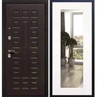 Входная металлическая дверь Премиум 3к Пастораль Белый Ясень с Зеркалом 5081