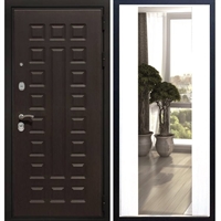 Входная металлическая дверь Премиум 3к с Зеркалом СБ-16 Белый силк сноу 5097