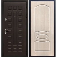 Входная металлическая дверь Премиум 3к ФЛ-128 Беленый дуб 5177