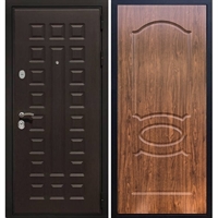 Входная металлическая дверь Премиум 3к ФЛ-128 Орех темный 5180