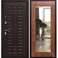 Входная металлическая дверь Премиум 3к Пастораль Берёза морёная с Зеркалом 6721