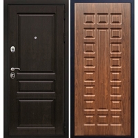 Входная металлическая дверь Премиум -H ФЛ-183 Орех темный 6840