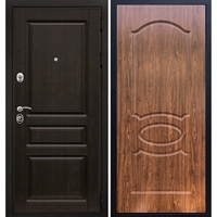 Входная металлическая дверь Премиум-H ФЛ-128 Орех темный 6856