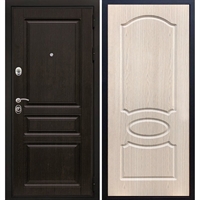 Входная металлическая дверь Премиум-H ФЛ-128 Беленый дуб 6857