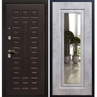 Входная металлическая дверь Премиум 3к ФЛ-120 с Зеркалом Бетон темный 7847