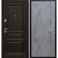 Входная металлическая дверь Премиум -Н ФЛ-291 Бетон тёмный 7869