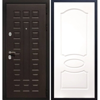 Входная металлическая дверь Премиум 3к ФЛ-128 Белый силк сноу 8111