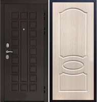 Входная металлическая дверь Монолит ФЛ-128 Лиственница беж 20922