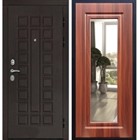 Входная металлическая дверь Монолит ФЛ-120 с Зеркалом Берёза морёная 20943