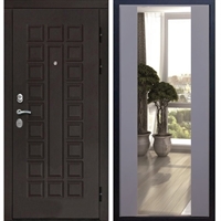 Входная металлическая дверь Монолит с Зеркалом СБ -16 Силк титан 20969