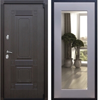 Входная металлическая дверь ESTET Пастораль Силк титан с Зеркалом 22411