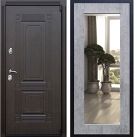Входная металлическая дверь ESTET Пастораль Бетон тёмный с Зеркалом 22419