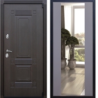 Входная металлическая дверь ESTET с Зеркалом СБ -16 Силк титан 22427