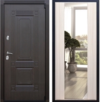 Входная металлическая дверь ESTET с Зеркалом СБ -16 Беленый дуб 22431