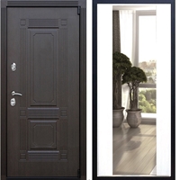 Входная металлическая дверь ESTET с Зеркалом СБ -16 Белый силк сноу 22433