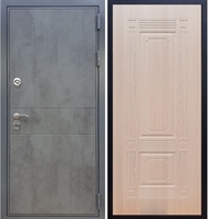 Входная металлическая дверь Гранит Бетон ФЛ-2 Беленый дуб 27381