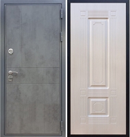 Входная металлическая дверь Гранит Бетон ФЛ-2 Лиственница беж 27379