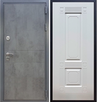 Входная металлическая дверь Гранит Бетон ФЛ-2 Белый ясень 27375