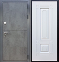 Входная металлическая дверь Гранит Бетон ФЛ-2 Белый силк сноу 27377