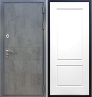 Входная металлическая дверь Гранит Бетон ФЛ-117 Белый силк сноу 27465