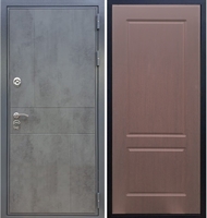 Входная металлическая дверь Гранит Бетон ФЛ-117 Орех премиум 27472