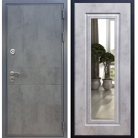 Входная металлическая дверь Гранит Бетон ФЛ-120 с Зеркалом Бетон темный 27521