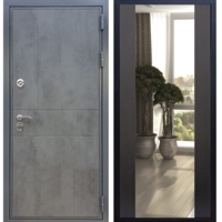 Входная металлическая дверь Гранит Бетон с Зеркалом СБ -16 Венге 27537