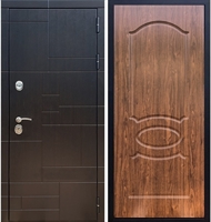 Входная металлическая дверь Нова Лабиринт ФЛ-128 Орех темный 26186