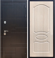 Входная металлическая дверь Нова Лабиринт ФЛ-128 Беленый дуб 26189