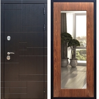 Входная металлическая дверь Нова Лабиринт Пастораль Берёза морёная с Зеркалом 26223