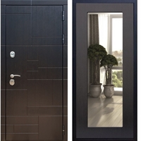 Входная металлическая дверь Нова Лабиринт Пастораль Венге с Зеркалом 26224